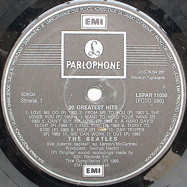 The Beatles - 20 Greatest Hits (LP, Comp)