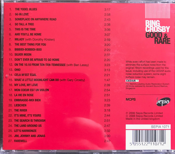 Bing Crosby - Good & Rare  (CD, Comp)