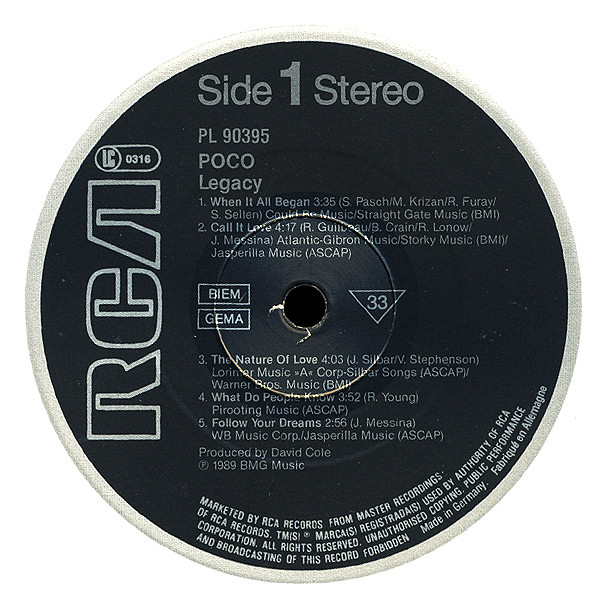 Poco (3) - Legacy (LP, Album)