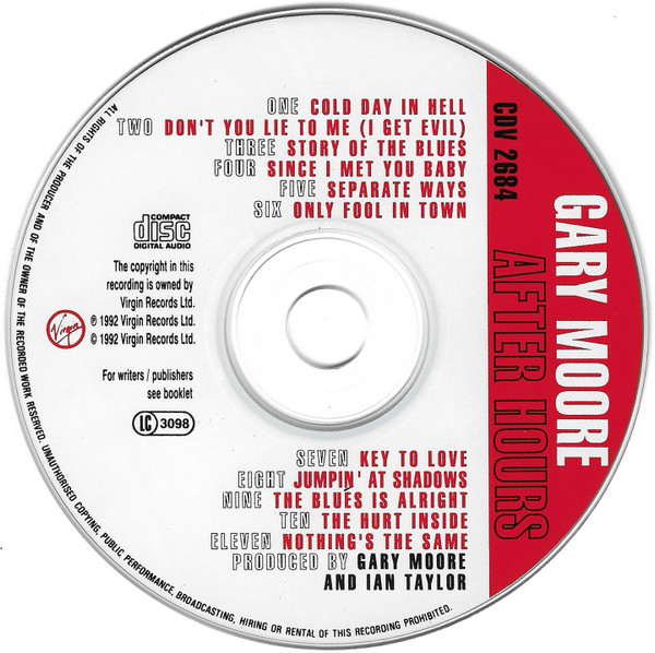 Gary Moore - After Hours (CD, Album)