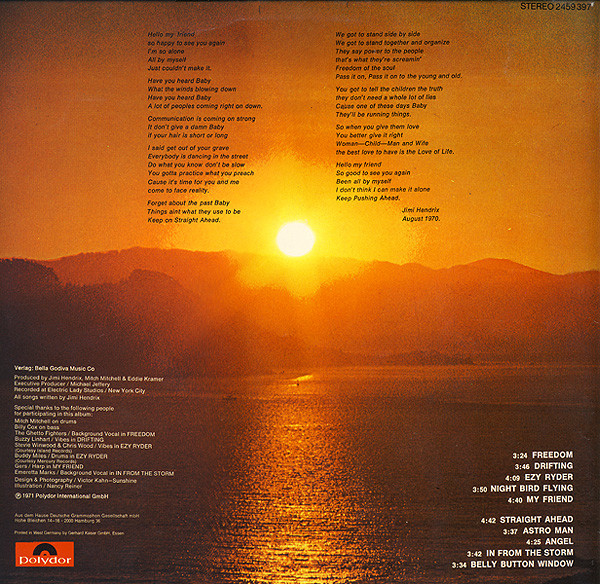 Jimi Hendrix - The Cry Of Love (LP, Album, RE)