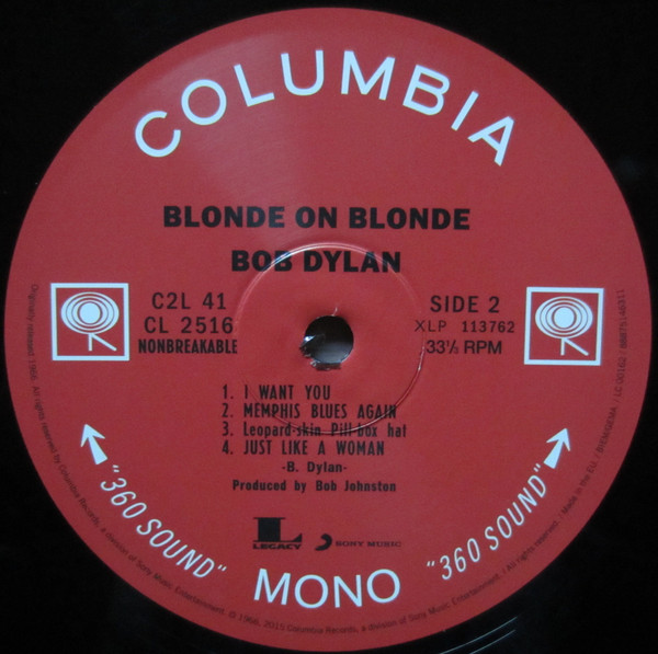 Bob Dylan - Blonde On Blonde (2xLP, Album, Mono, RE, Gat)