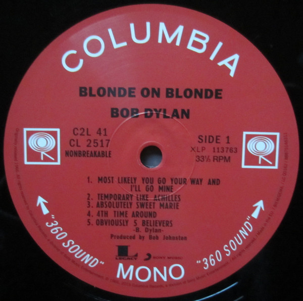 Bob Dylan - Blonde On Blonde (2xLP, Album, Mono, RE, Gat)