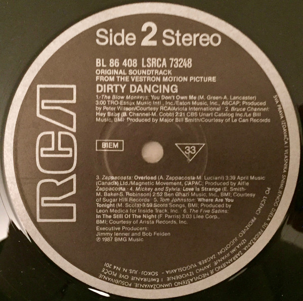 Various - Dirty Dancing (Original Soundtrack) (LP, Album, Comp)