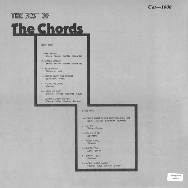 The Chords - The Best Of The Chords (LP, Comp, Mono)