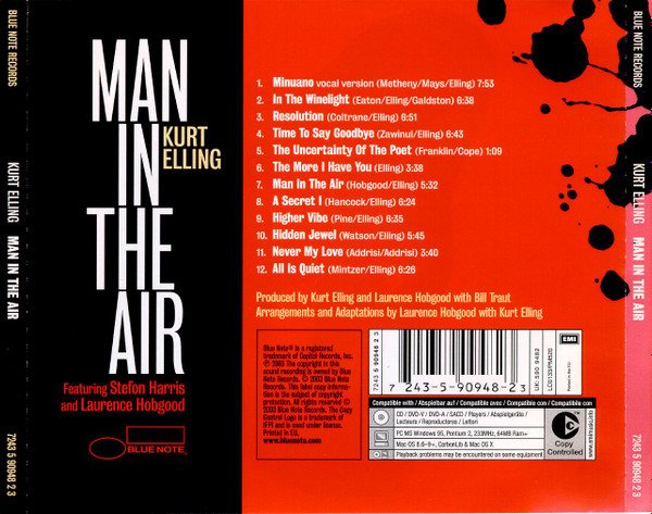 Kurt Elling Featuring Stefon Harris And Laurence Hobgood - Man In The Air (CD, Album, Copy Prot.)