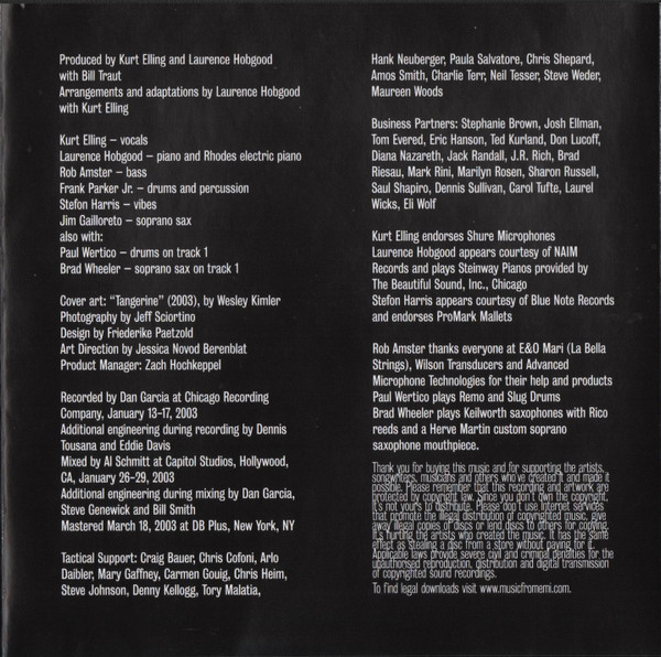 Kurt Elling Featuring Stefon Harris And Laurence Hobgood - Man In The Air (CD, Album, Copy Prot.)