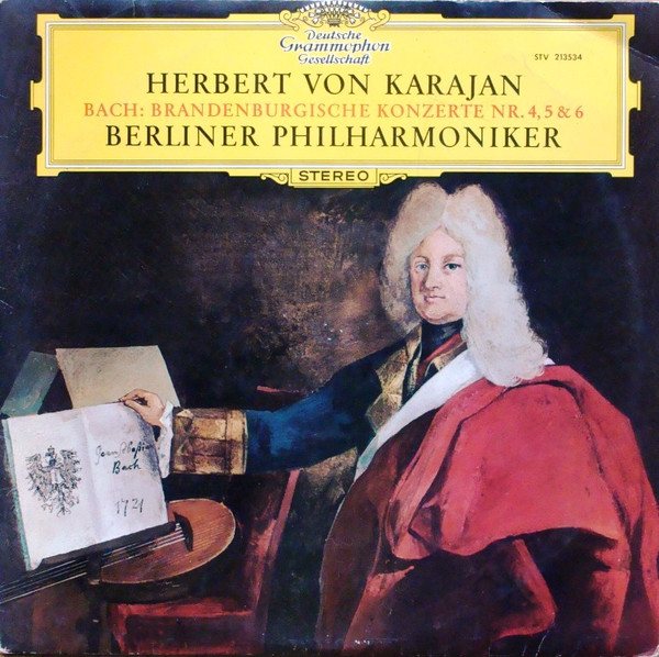 Johann Sebastian Bach - Herbert Von Karajan, Berliner Philharmoniker - Brandenburgische Konzerte Nr. 4, 5 & 6 (LP)