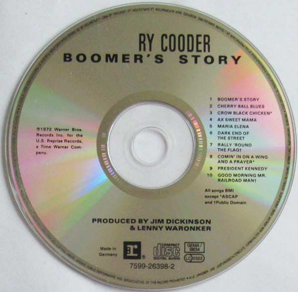 Ry Cooder - Boomer's Story (CD, Album, RE)