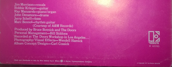 The Doors - L.A. Woman (LP, Album, RE)