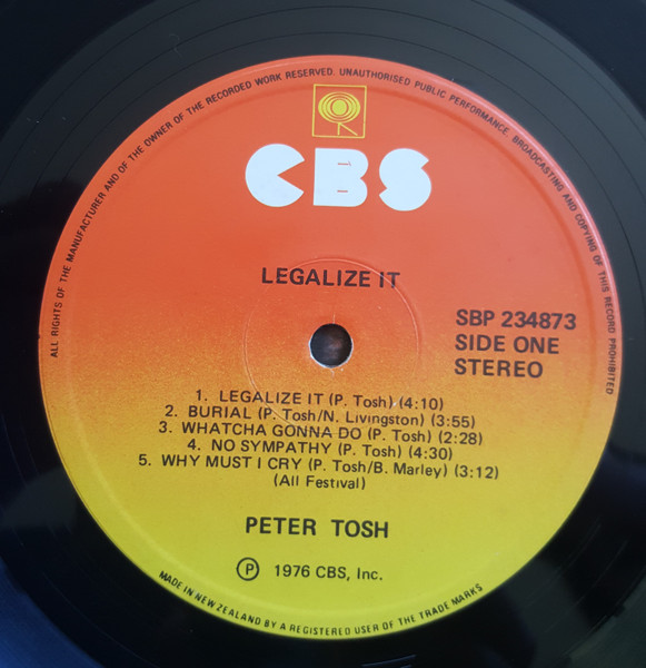 Peter Tosh - Legalize It (LP, Album)