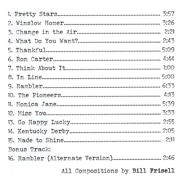 Bill Frisell - Music Is (CD, Album)