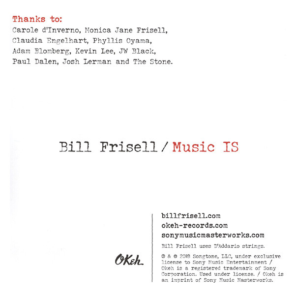 Bill Frisell - Music Is (CD, Album)