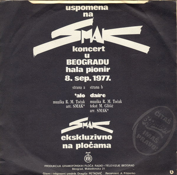 Smak (3) - 'Alo / Daire (7