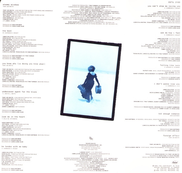 Tina Turner - Foreign Affair (LP, Album, Gat)