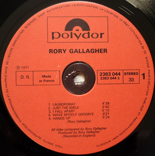 Rory Gallagher - Rory Gallagher (LP, Album, RP)