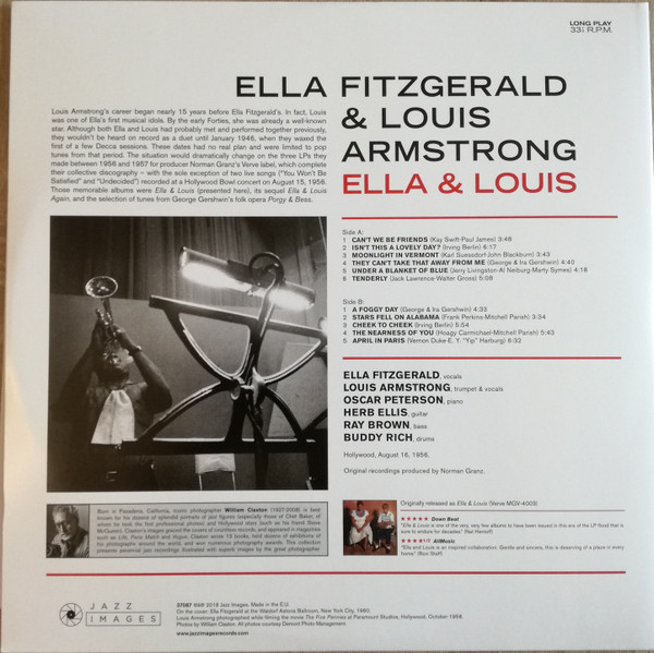 Ella Fitzgerald & Louis Armstrong - Ella & Louis (LP, Album, Mono, RE)