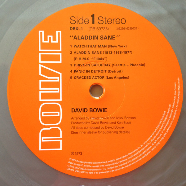 David Bowie - Aladdin Sane (LP, Album, Ltd, RE, RM, RP, Sil)