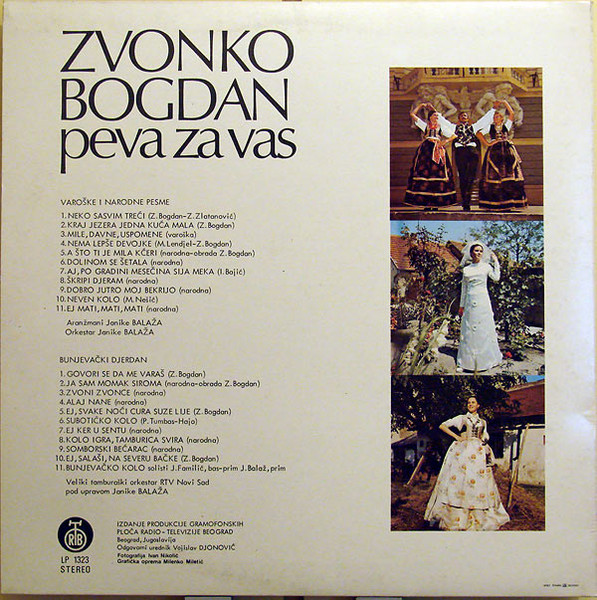 Zvonko Bogdan - Zvonko Bogdan Peva Za Vas (LP, Album, Gat)