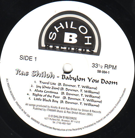 Ras Shiloh - Babylon You Doom (LP, Album)