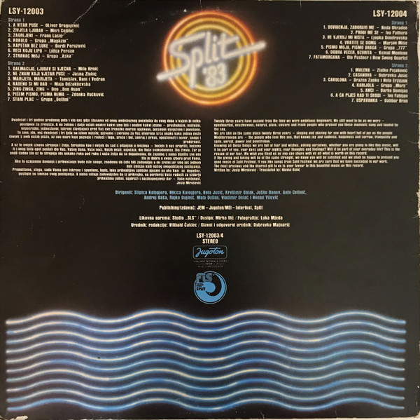 Various - Festival Zabavne Glazbe Split '83 (2xLP, Album)