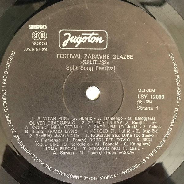 Various - Festival Zabavne Glazbe Split '83 (2xLP, Album)