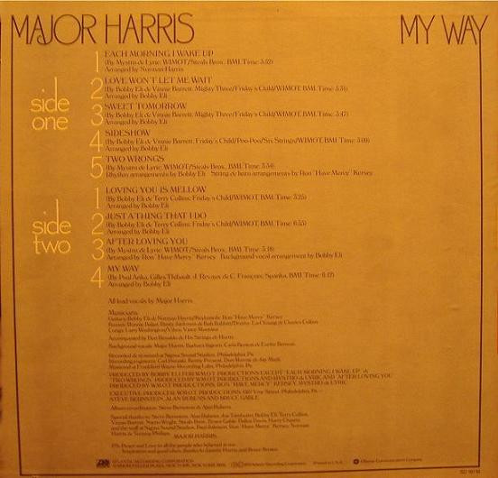 Major Harris - My Way (LP, Album, RE)