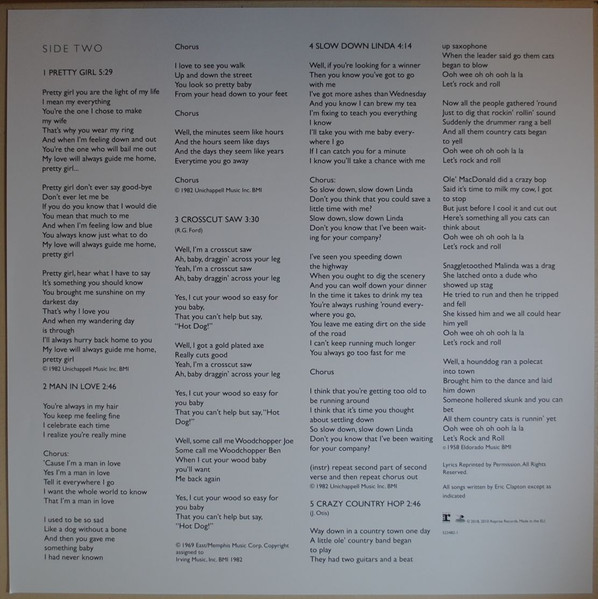 Eric Clapton - Money And Cigarettes (LP, Album, RE, RM)