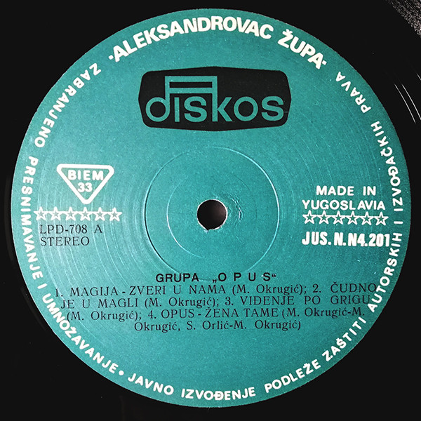 Opus (6) - Opus 1 (LP, Album, Gat)