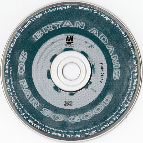 Bryan Adams - So Far So Good (CD, Comp)