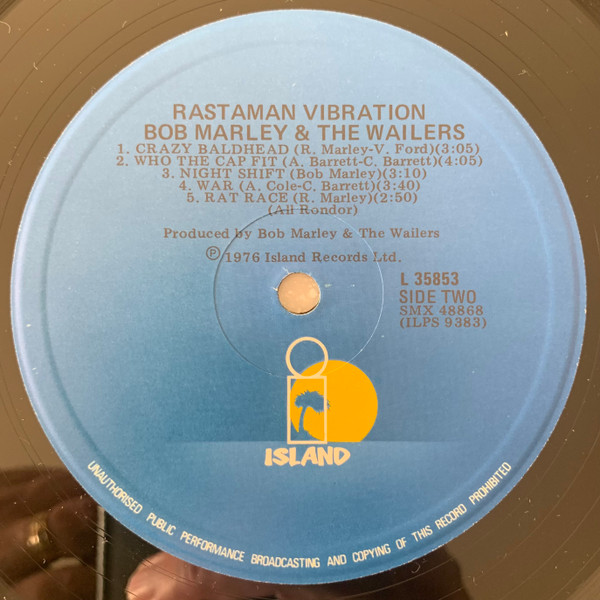 Bob Marley & The Wailers - Rastaman Vibration (LP, Album, RE, Blu)