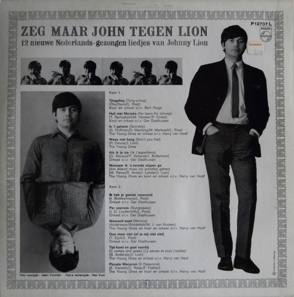 Johnny Lion - Zeg Maar John Tegen Lion (LP, Album, Mono)
