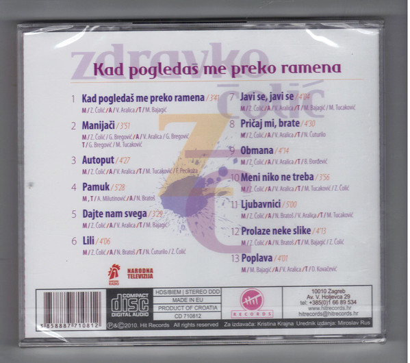Zdravko Čolić - Kad Pogledaš Me Preko Ramena (CD, Album)
