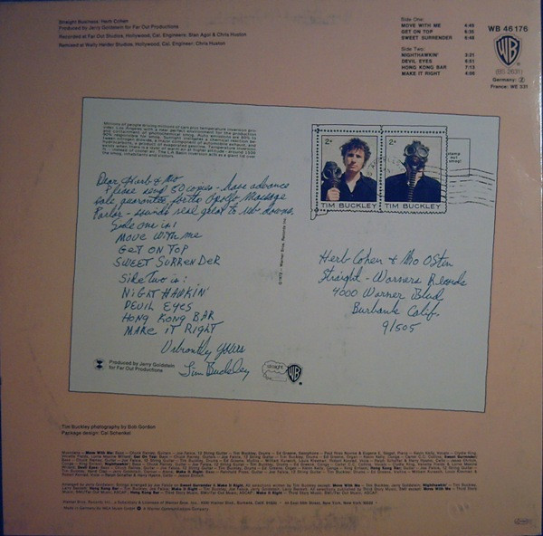 Tim Buckley - Greetings From L.A. (LP, Album, RE)