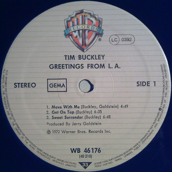 Tim Buckley - Greetings From L.A. (LP, Album, RE)