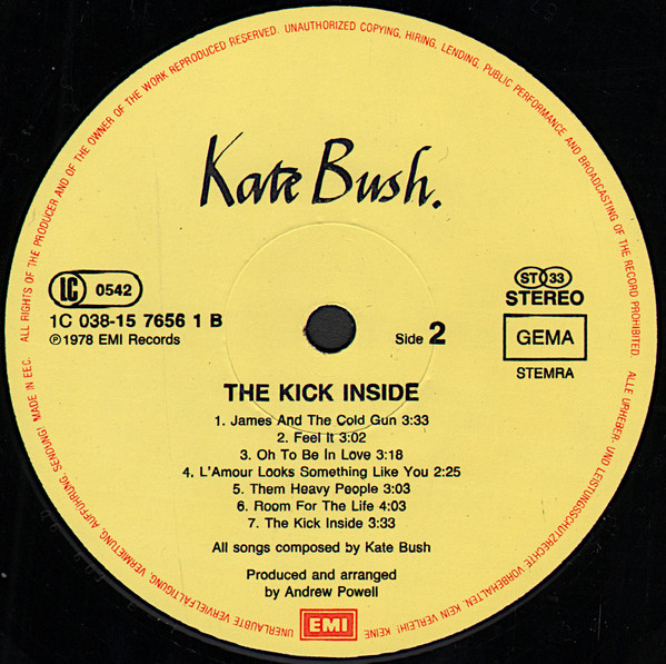 Kate Bush - The Kick Inside (LP, Album, RE)