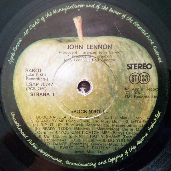 John Lennon - Rock 'N' Roll (LP, Album)