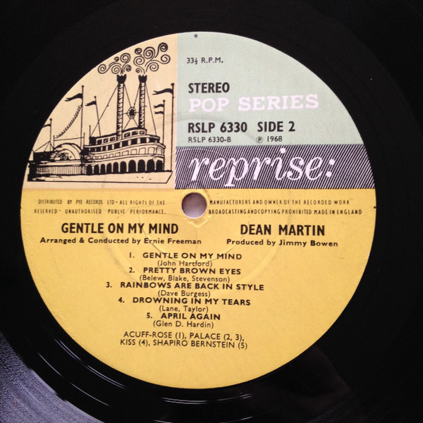 Dean Martin - Gentle On My Mind (LP, Album)