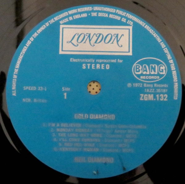 Neil Diamond - Gold Diamond (LP, Comp, Unb)