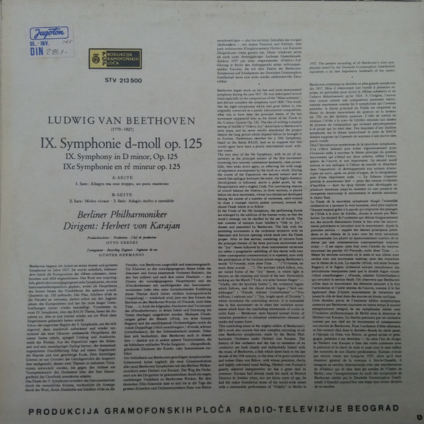 Beethoven*, Berliner Philharmoniker, Herbert Von Karajan - IX. Symphonie (LP, Album, RE, RP)