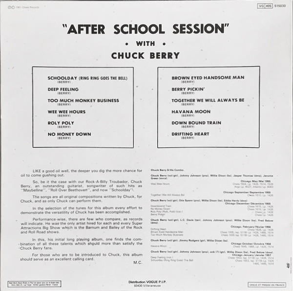 Chuck Berry - After School Session (LP, Album, RE)