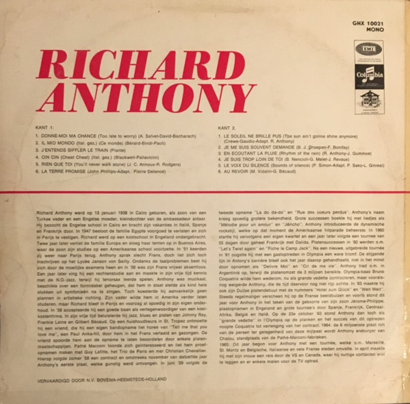 Richard Anthony (2) - '66 (LP, Album, Mono)