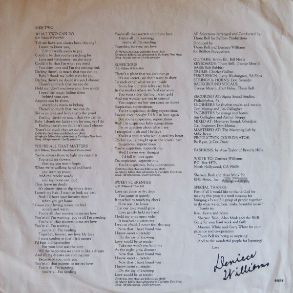 Deniece Williams - My Melody (LP, Album)