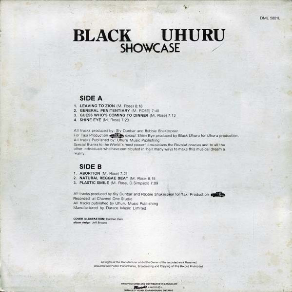 Black Uhuru - Showcase (LP, Album)