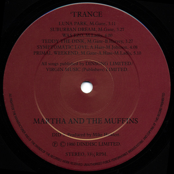 Martha And The Muffins - Trance And Dance (LP, Album)