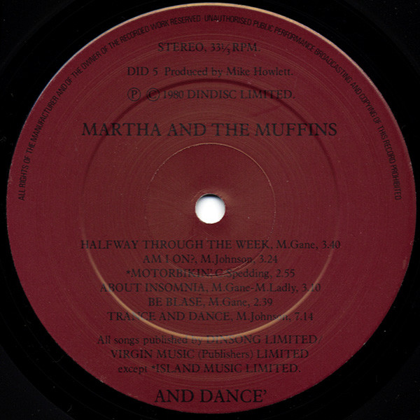 Martha And The Muffins - Trance And Dance (LP, Album)