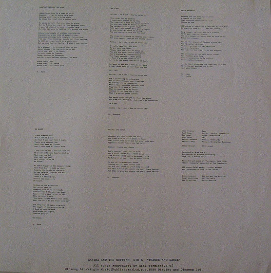 Martha And The Muffins - Trance And Dance (LP, Album)