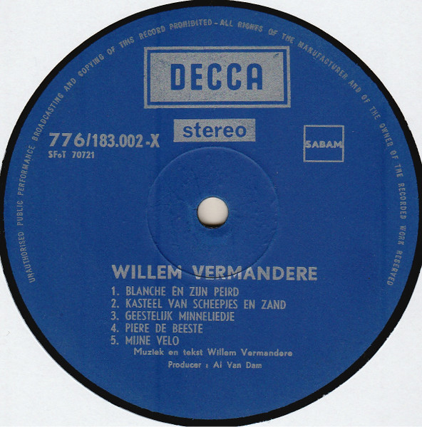 Willem Vermandere - Willem Vermandere (LP, Album)