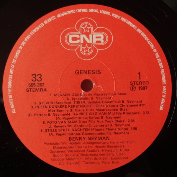 Benny Neyman - Genesis (LP, Album)