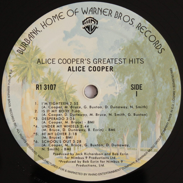 Alice Cooper - Alice Cooper's Greatest Hits (LP, Comp, RE)